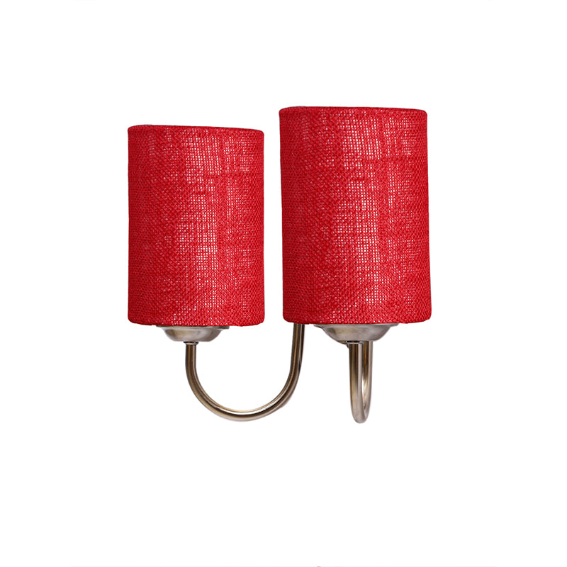 Wall Lamp - Veda Duo Cylindrical Wall Lamp - Maroon