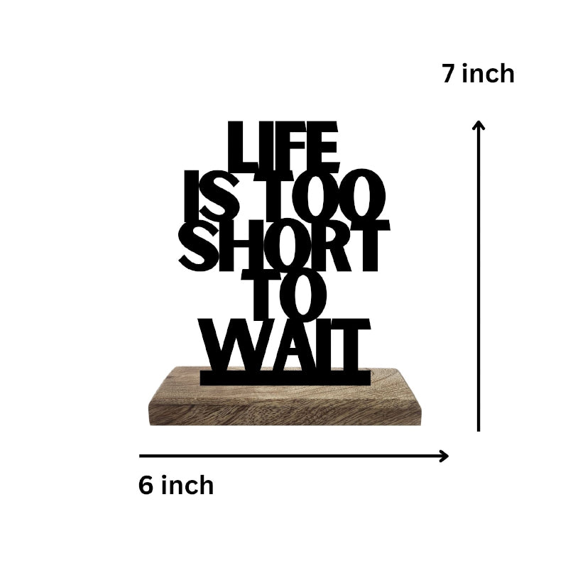 Buy Short Life Big Moves Typography Showpiece - Set Of Two Showpieces from Vaaree