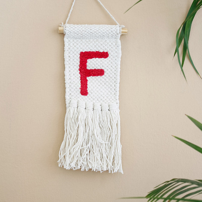 Wall Tapestry - F Monogram Mini Wall Hanging