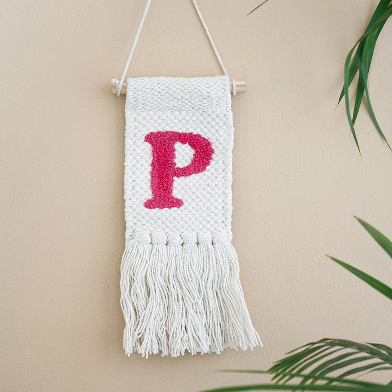 Wall Tapestry - P Monogram Mini Wall Hanging