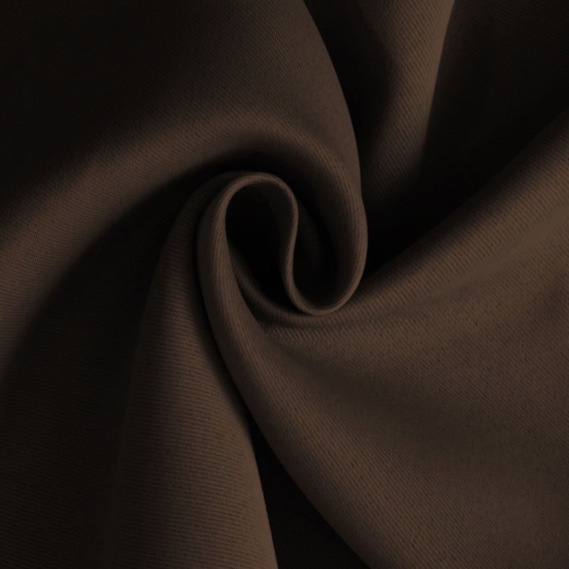 Curtains - Dwina Solid Blackout Curtain - Brown