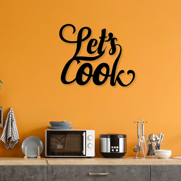 Wall Accents - Let'S Cook Black Wall Art