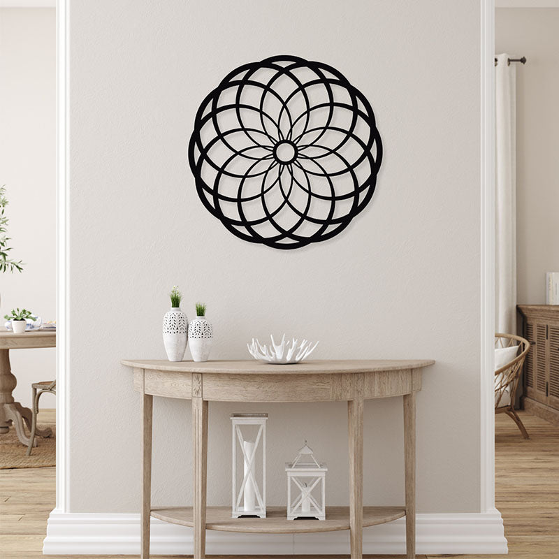 Wall Accents - Velma Mandala Black Wall Art