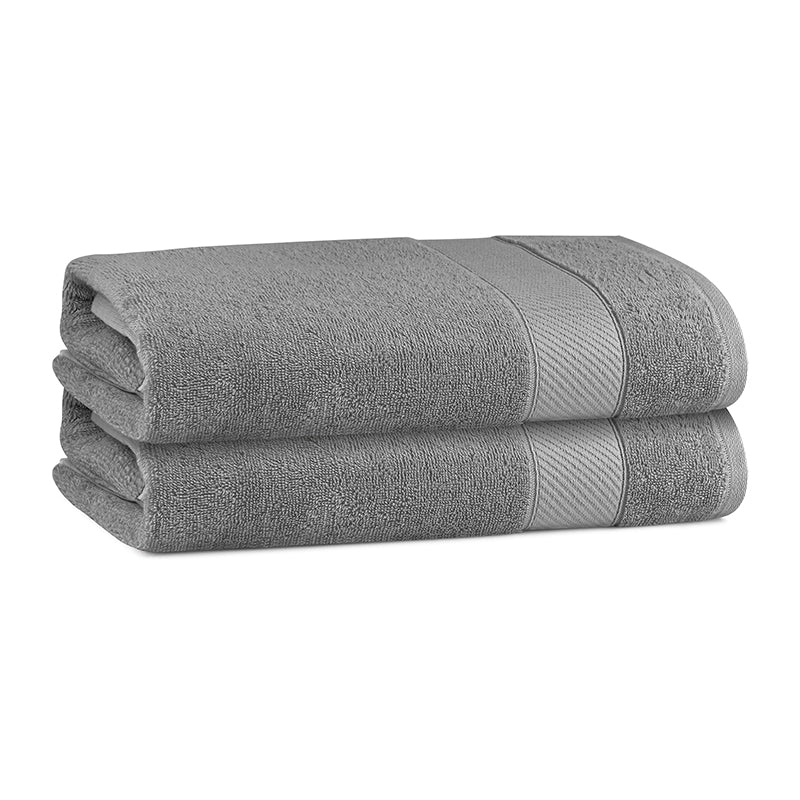 Buy Reign Bath Towel (Steel Grey) - Set Of Two Bath Towels from Vaaree