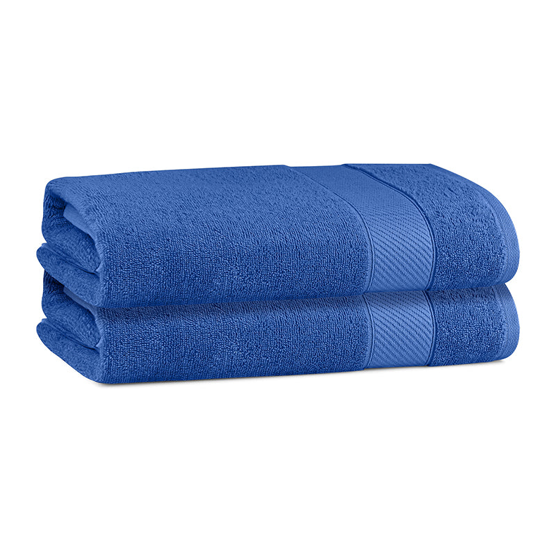 Buy Reign Bath Towel (Dark Blue) - Set Of Two Bath Towels from Vaaree