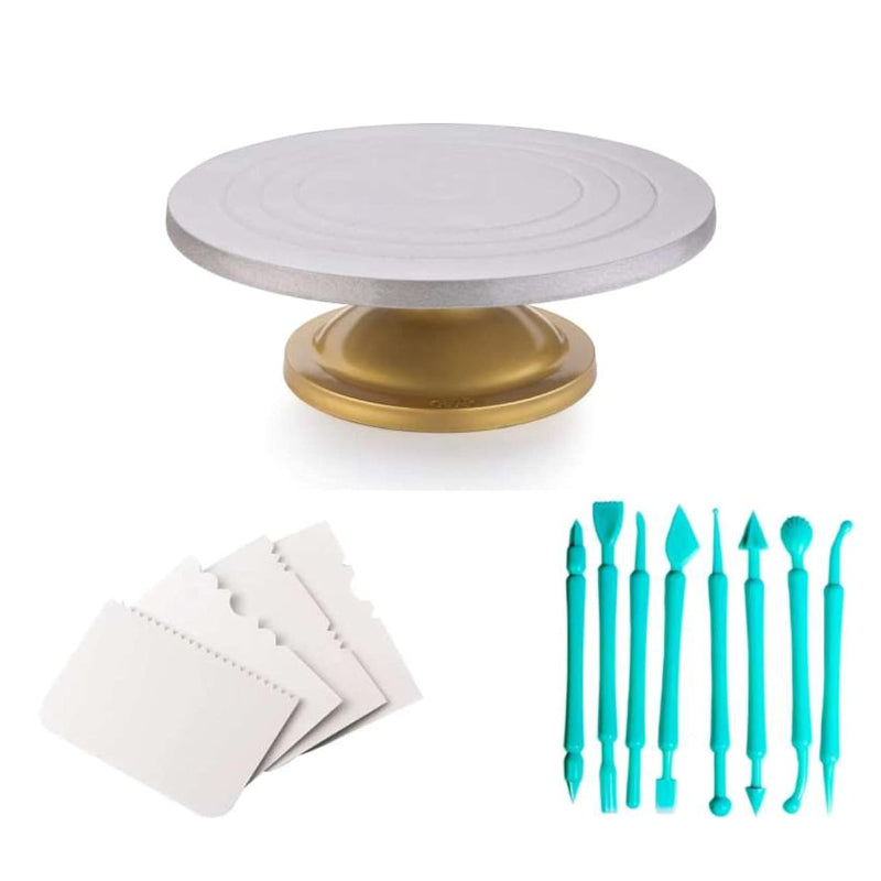 Buy Milono Cake Stand With Baking Tools - Three Piece Set Baking Tool from Vaaree