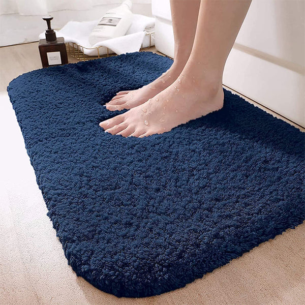 Buy Lois Anti Skid Bath Mat - Navy Blue Bath Mats from Vaaree