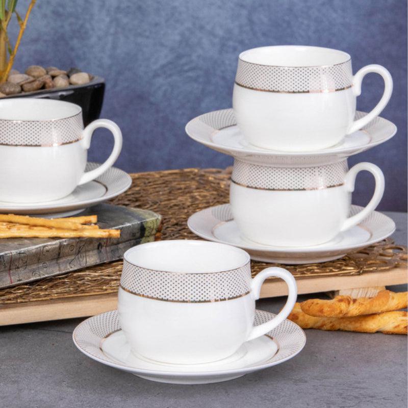 Buy Nimra Goldline Cup & Saucer (160 ML) - Twelve Piece Set Tea Cup & Saucer from Vaaree