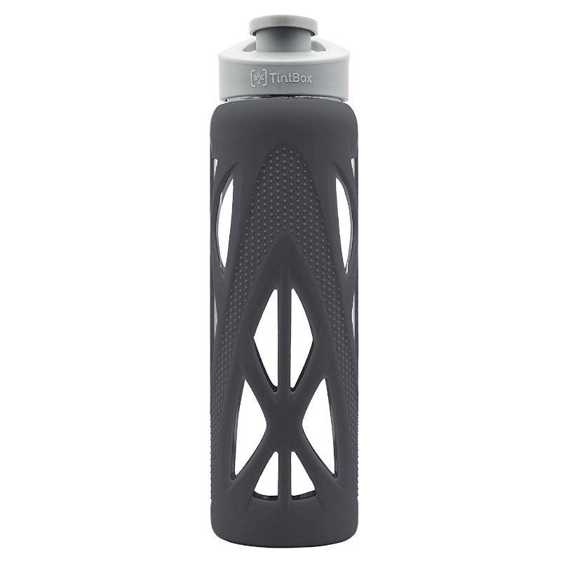 Bottle - Wego Glass Bottle With Silicon Sleeve (750 ML) - Grey