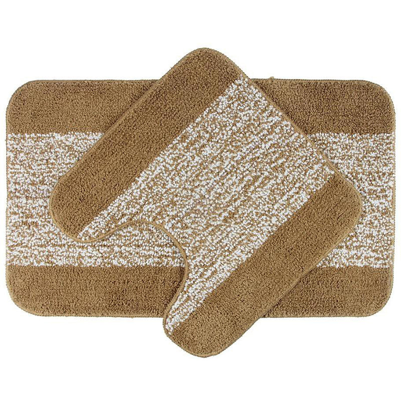 Buy Marvis Anti Skid Bath Mat & Contour Mat (Beige) - Two Piece Set Bath Mats from Vaaree