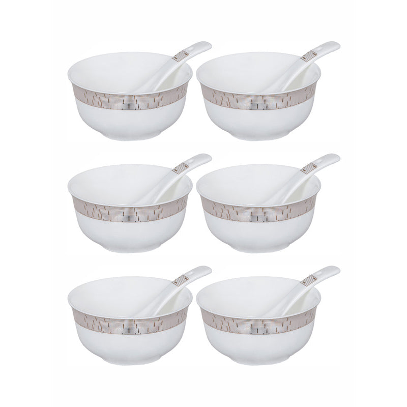 Bowl - Calypo Serving Bowl With Spoon (280 ML) - Twelve Piece Set