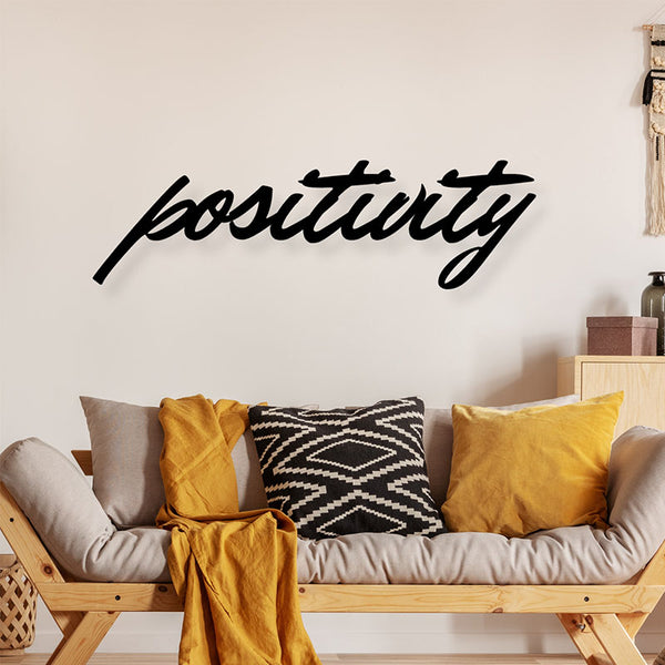 Wall Accents - Positivity Typography Wall Art