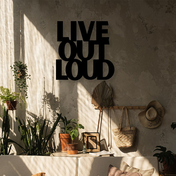 Wall Accents - Live Out Loud Typography Wall Art