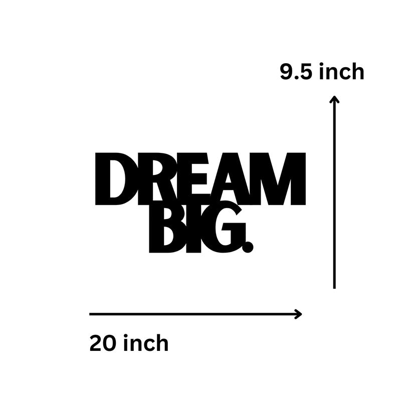 Wall Accents - Dream Big Typography Wall Art