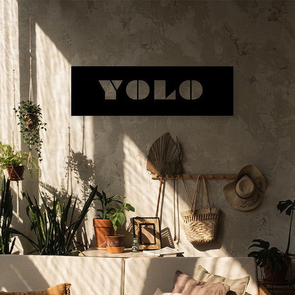 Wall Accents - Yolo Typography Wall Art