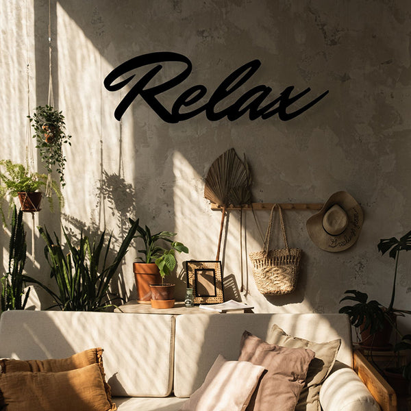 Wall Accents - Relax Typography Wall Art