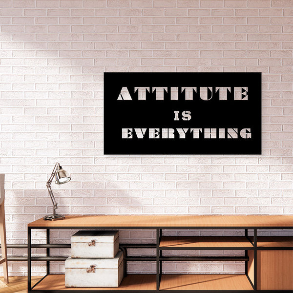 Wall Accents - Attitude Is Everything Typography Wall Art