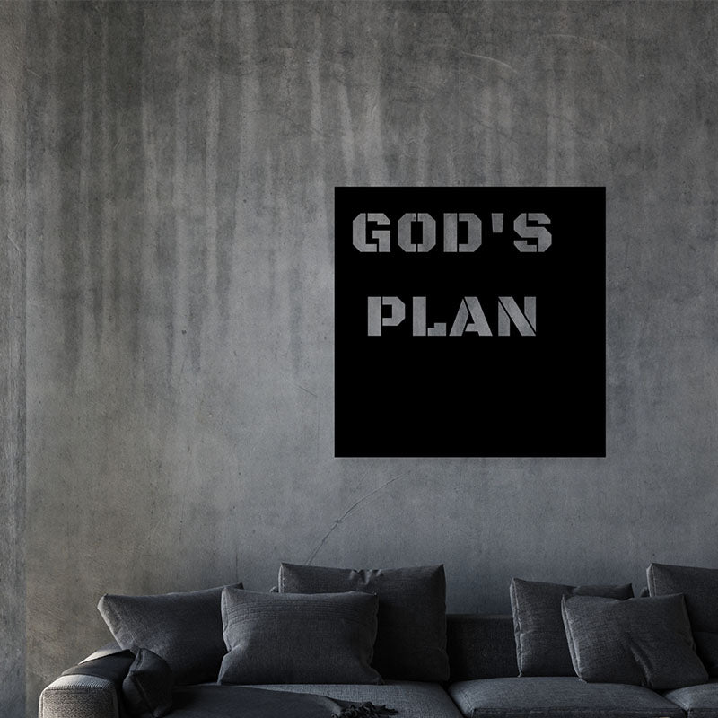 Wall Accents - God'S Plan Typography Wall Art