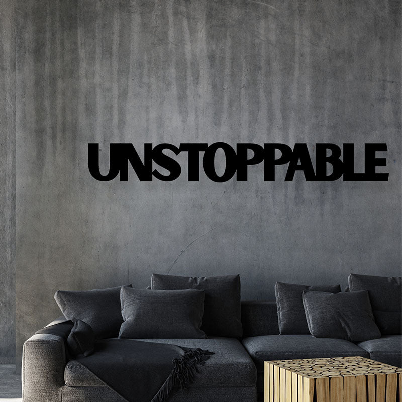 Wall Accents - Unstoppable Typography Wall Art