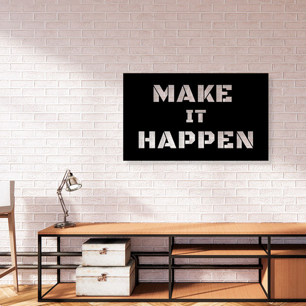 Wall Accents - Make It Happen Typography Wall Art