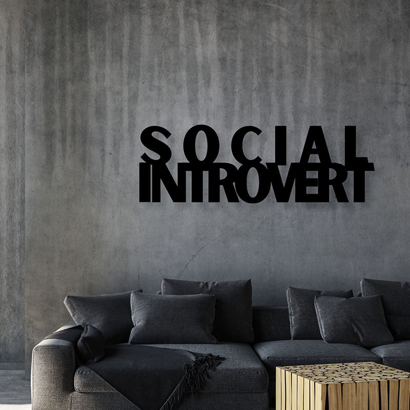 Wall Accents - Social Introvert Typography Wall Art