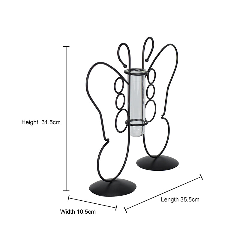 Vase - Nector Glow Test Tube Planter - Black