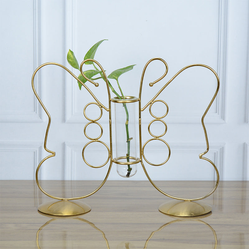 Vase - Nector Glow Test Tube Planter - Gold