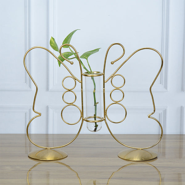 Buy Nector Glow Test Tube Planter - Gold Vase from Vaaree