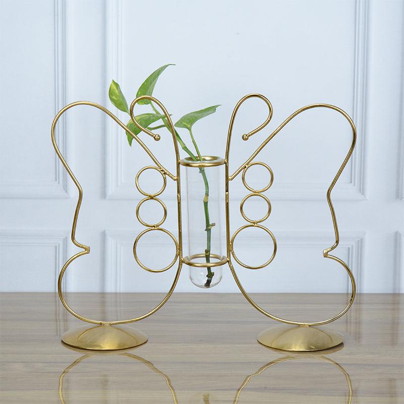 Buy Nector Glow Test Tube Planter - Gold Vase from Vaaree