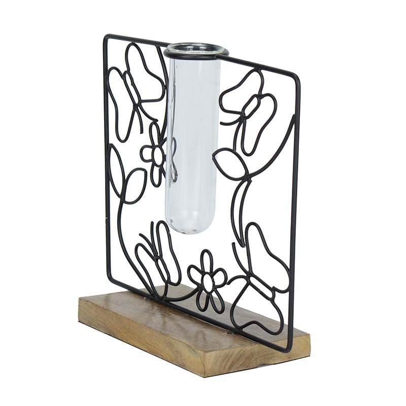 Vase - Floro Bask Test Tube Planter - Black