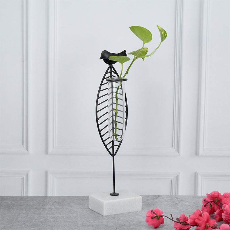 Buy Birdo Test Tube Planter - Black Vase from Vaaree