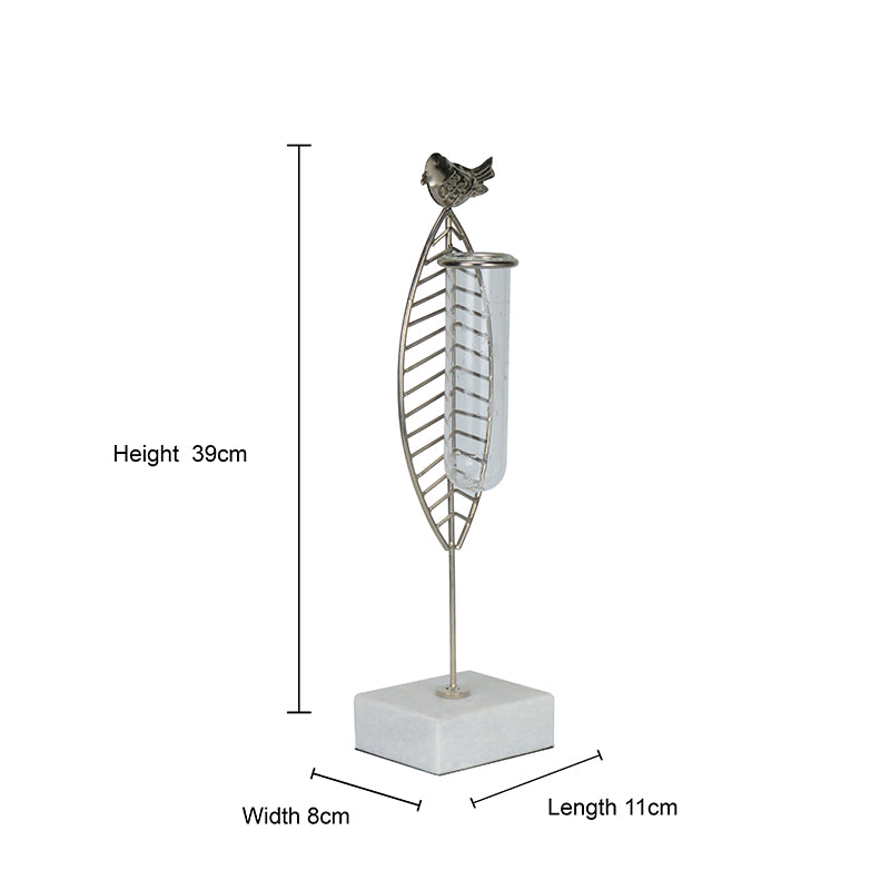 Buy Birdo Test Tube Planter - Silver Vase from Vaaree