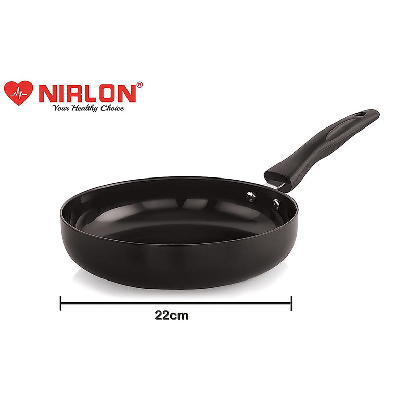 Buy Nirlon Frying Pan With Lid - 1100 ML/9 Inches Frying Pan from Vaaree