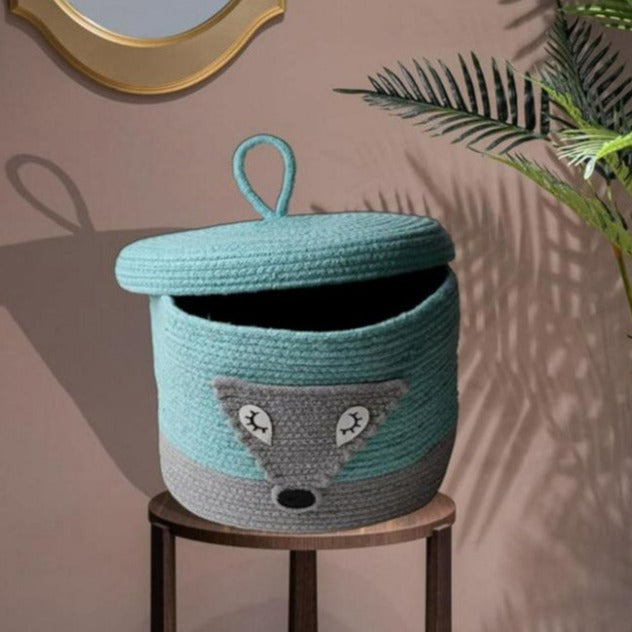 Buy Foxo Charm Natural Fiber Kids Storage Basket Storage Basket from Vaaree