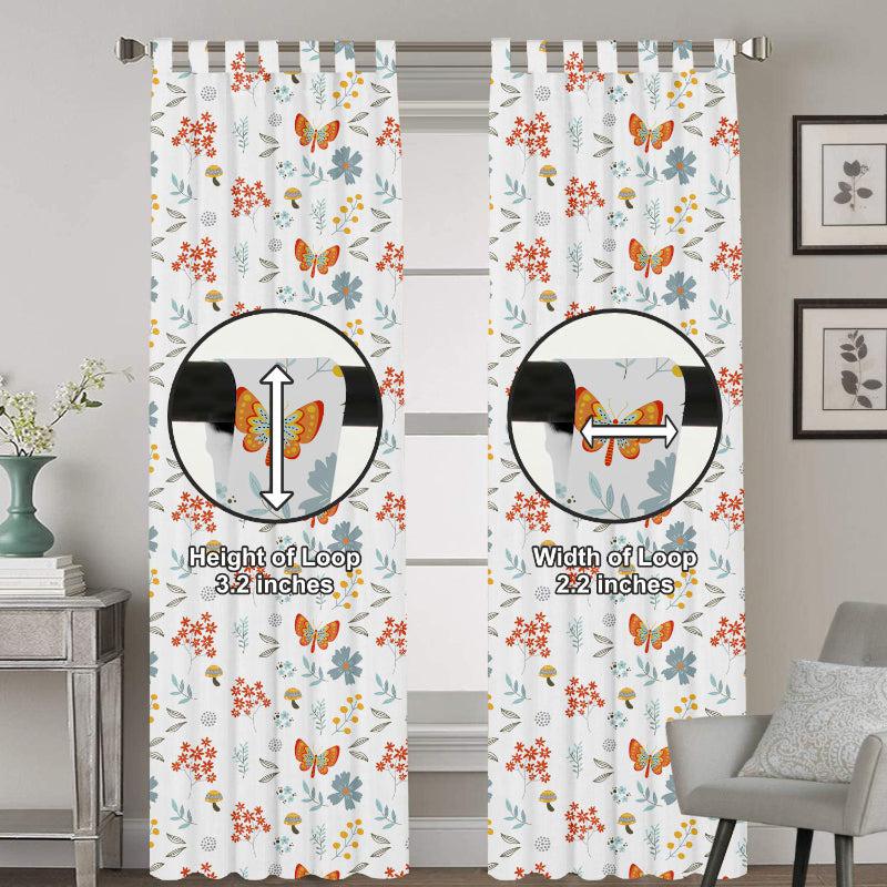 Buy Butterfly Tab Top Medium Width Curtain Curtains from Vaaree