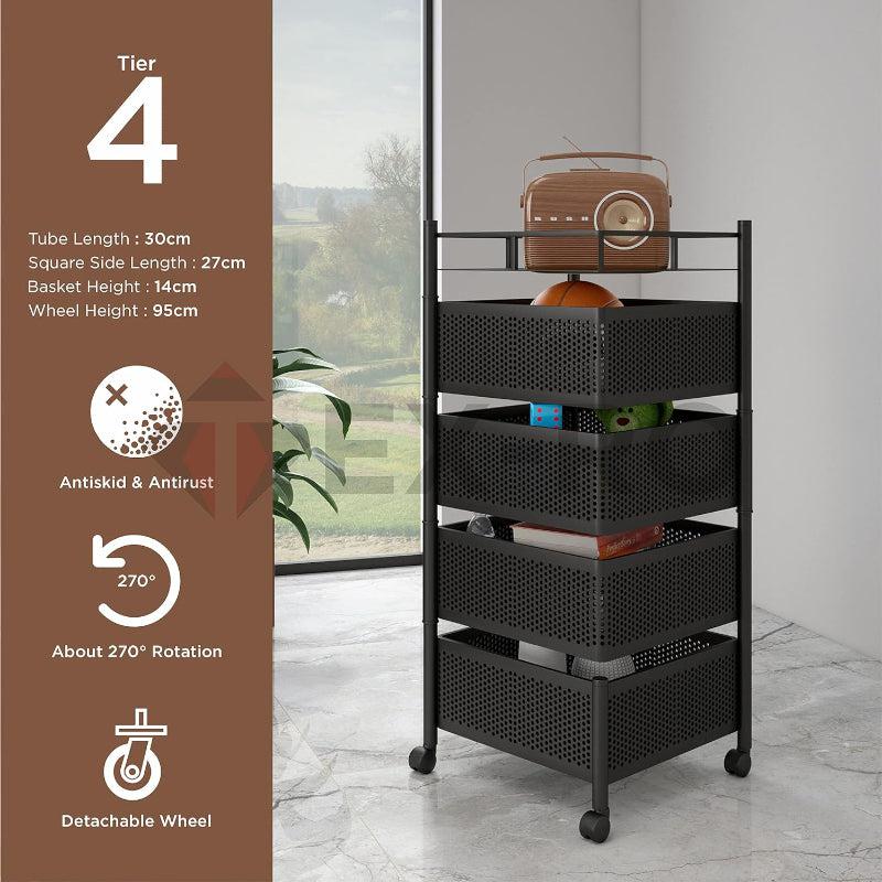 Buy Tidy Mate Four Layer Corner Storage Rack With Wheels Racks from Vaaree