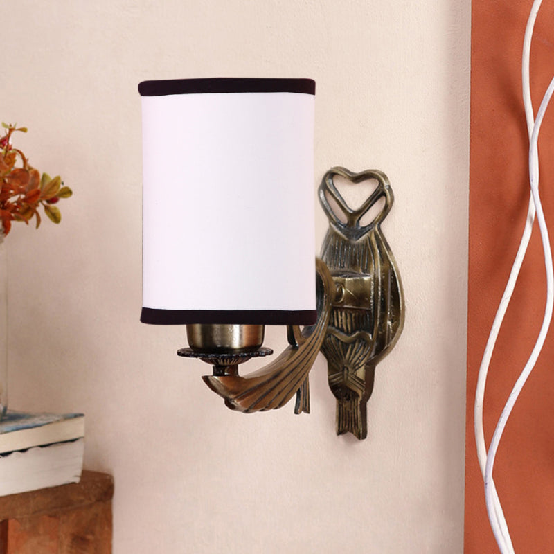 Wall Lamp - Love Gleam Atva Cylindrical Wall Lamp - White & Black