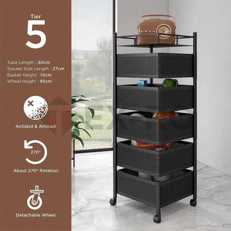 Buy Tidy Mate Five Layer Corner Storage Rack With Wheels Racks from Vaaree