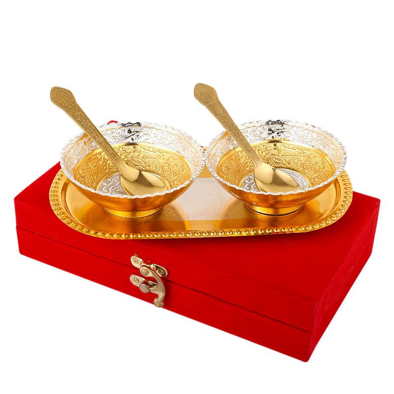 Bowl - Nandini Bowl With Spoon & Tray (100 ML) - Set Of Five