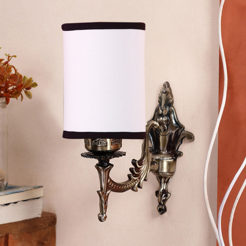 Wall Lamp - Vista Edrel Cylindrical Wall Lamp - White & Black