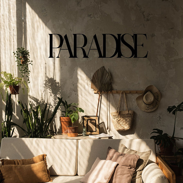 Wall Accents - Paradise Typography Wall Art