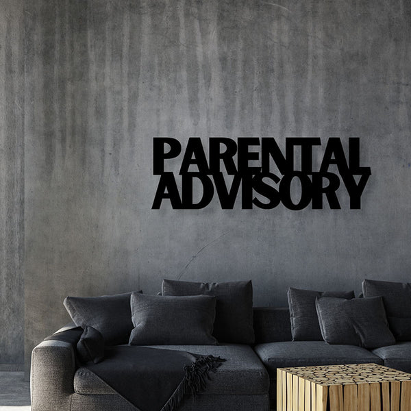 Wall Accents - Parental Advisory Typography Wall Art