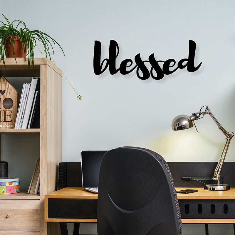 Wall Accents - Blessed Typography Wall Art