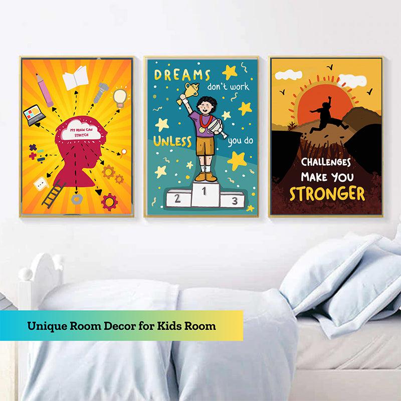 Buy Dreams Vibrant Wall Poster - Set Of Six Wall Poster from Vaaree