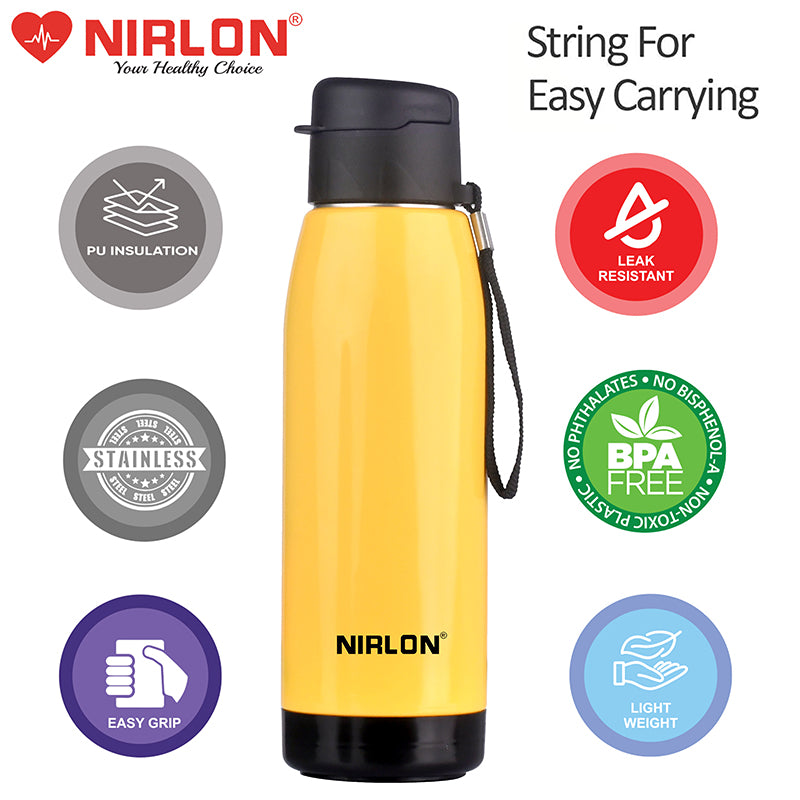 Buy Niora Water Bottle (Yellow) - 750 ML Bottle from Vaaree