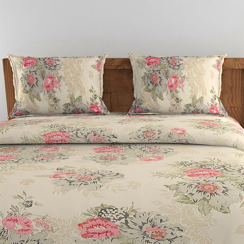 Buy Cream Cast Floral Bedding Set Bedding Set from Vaaree