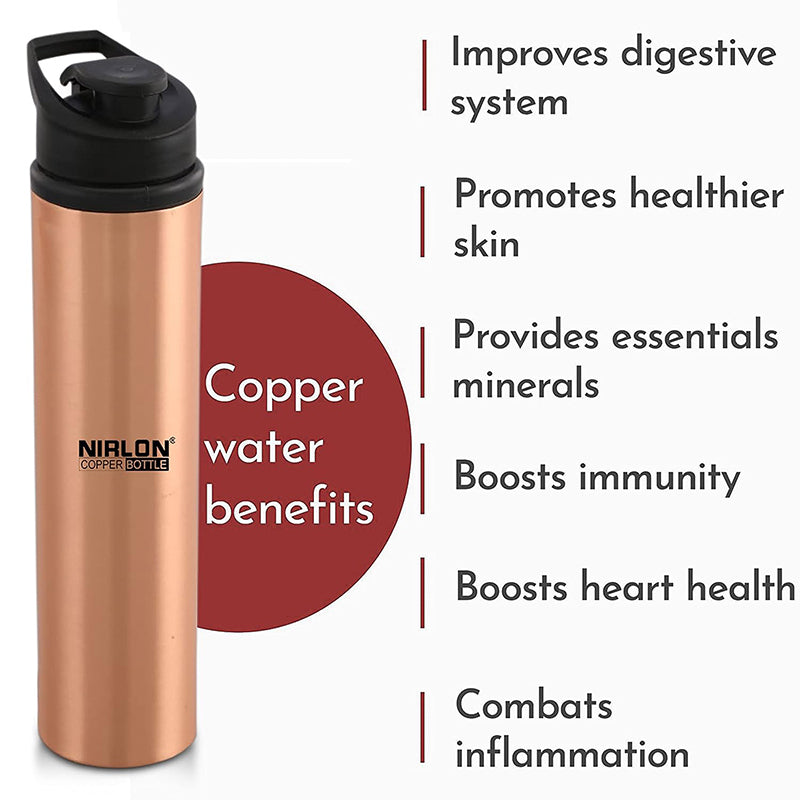 Buy Sabella Copper Water Bottle - 1000 ML Bottle from Vaaree