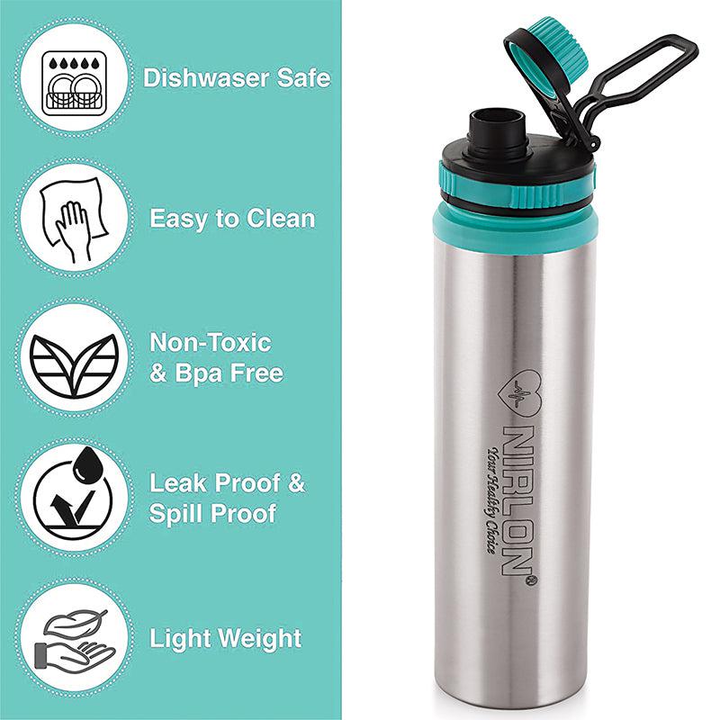 Buy Solene Stainless Steel Water Bottle (Blue) - 900 ML Bottle from Vaaree