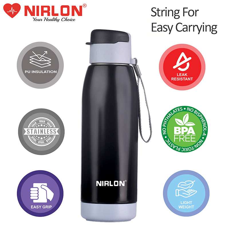 Buy Niora Water Bottle (Black) - 750 ML Bottle from Vaaree