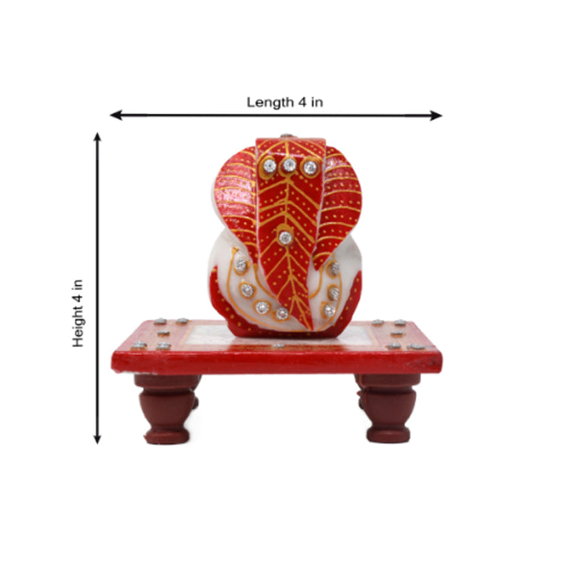 Buy Red Vigneshwara Marble Idol Idols & Sets from Vaaree